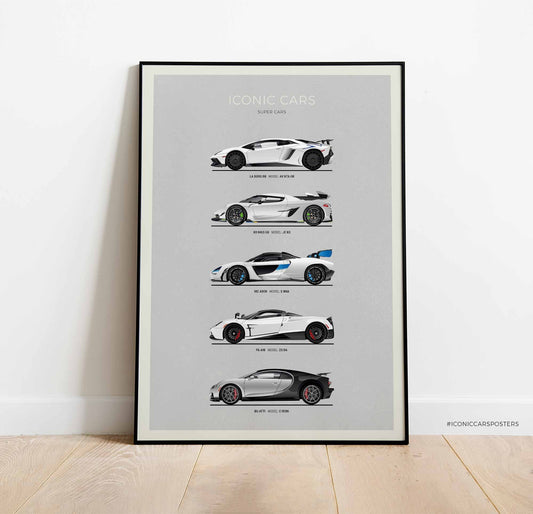 Super Cars Print (Unframed)