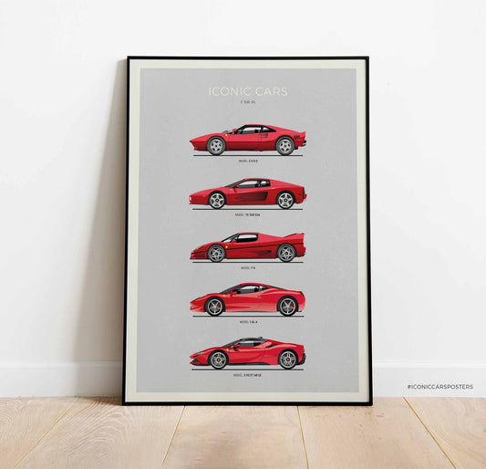 Ferrari Evolution Print (Unframed)