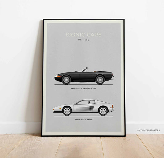 Miami Vice Movie Cars Poster (Unframed)