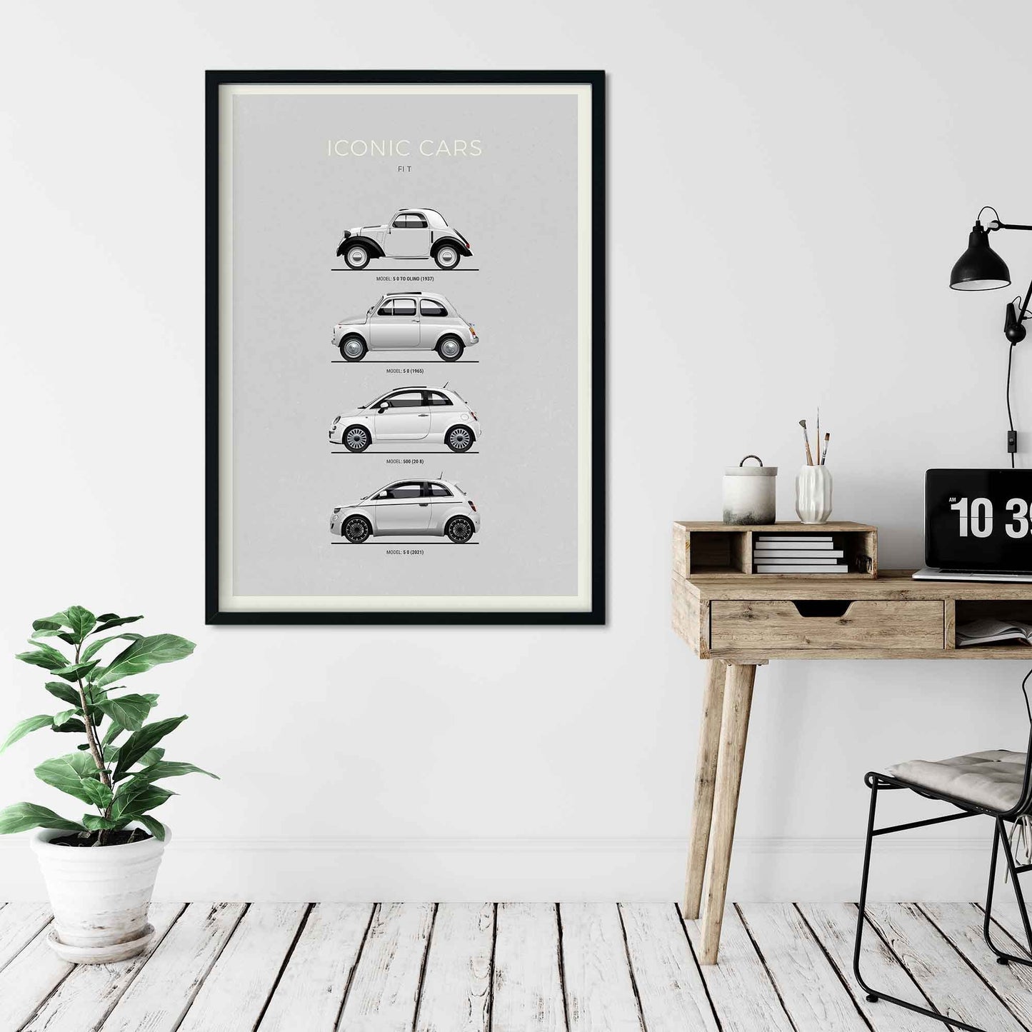 Fiat 500 Evolution Poster (Unframed)