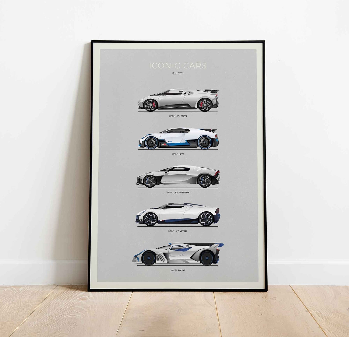 Bugatti Car Poster (Unframed)