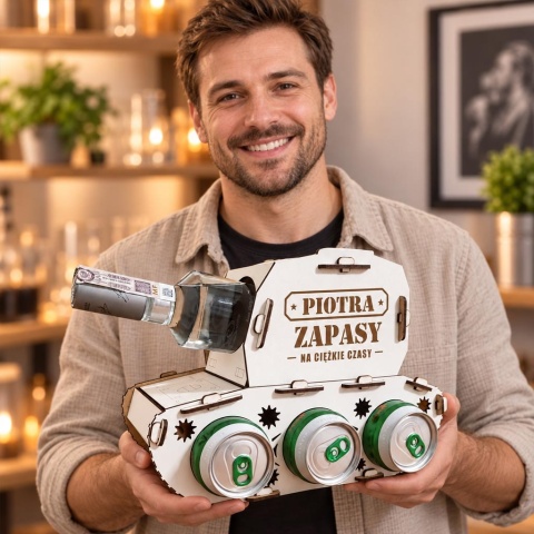 Prezent dla Chłopaka, Dzień Chłopaka, Czołg na Alkohol, Personalizowany