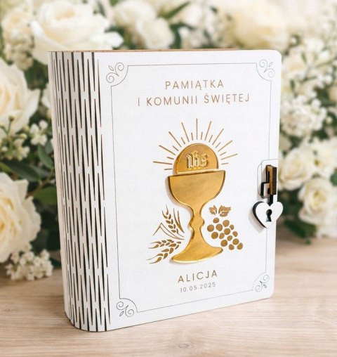 Kartka Pudełko na Pieniądze Prezent na I KOMUNIĘ ŚWIĘTĄ, Pamiątka Komunia
