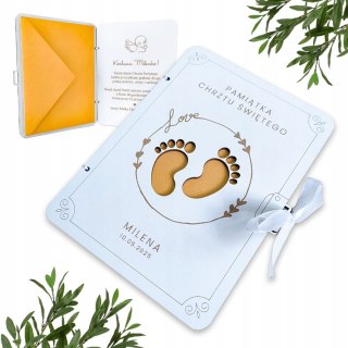 Kartka na Chrzest, Pamiątka Chrztu Świętego Prezent Personalizowany