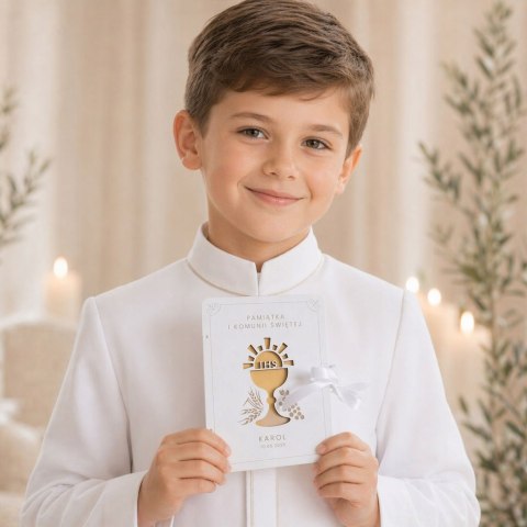Kartka na KOMUNIĘ ŚWIĘTĄ, Pamiątka Komunii Świętej, Prezent Personalizowany