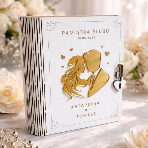 Personalizowany Prezent na ŚLUB, Pudełko na Pieniądze, Skrzynka Na Wino