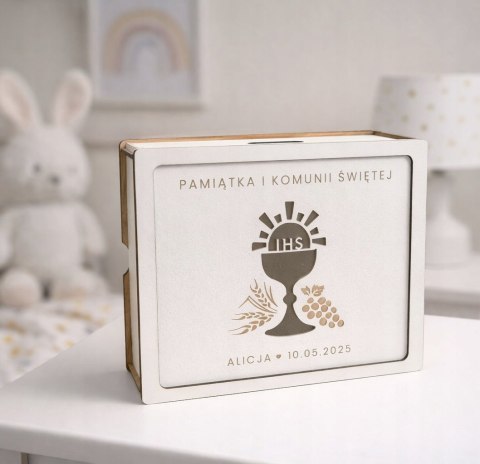 Prezent Na Komunię, PERSONALIZOWANA Skarbonka Wykreślana, Wielorazowa