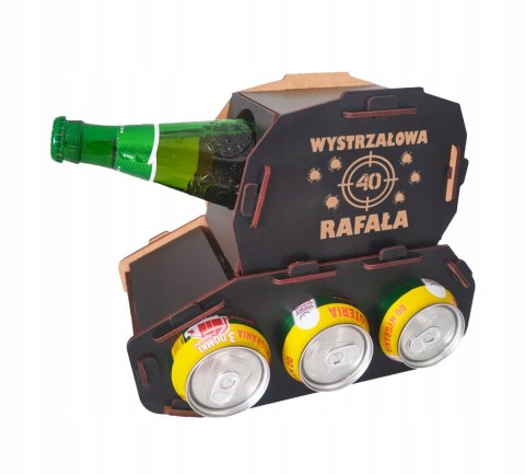 Prezent na 40 Urodziny dla Faceta. Czołg Na Alkohol z Grawerem, Imię, Wiek