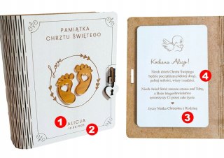 Prezent na CHRZEST, PUDEŁKO NA PIENIĄDZE, Pamiątka CHRZTU, Personalizowane