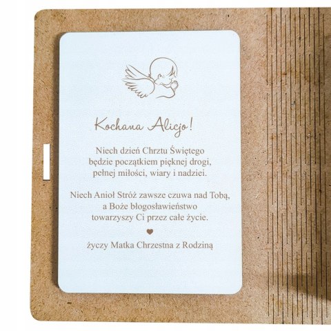 Prezent na CHRZEST, PUDEŁKO NA PIENIĄDZE, Pamiątka CHRZTU, Personalizowane