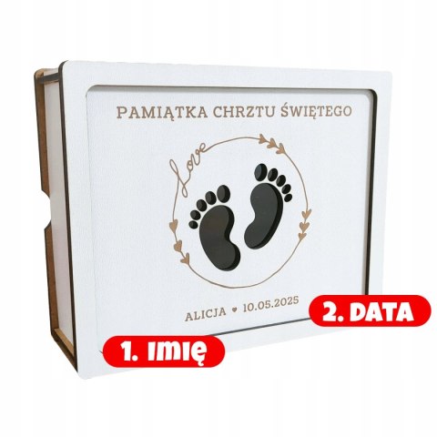 Prezent na Chrzest, Skarbonka Wykreślana PERSONALIZOWANA, Wielorazowa
