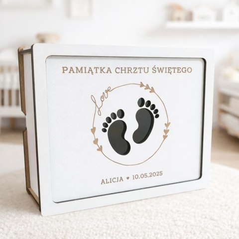 Prezent na Chrzest, Skarbonka Wykreślana PERSONALIZOWANA, Wielorazowa