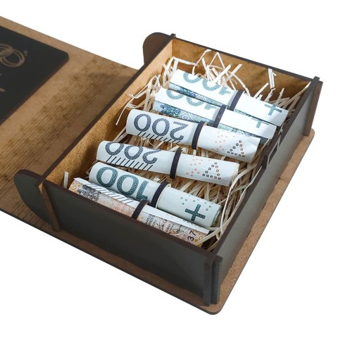 Prezent na ŚLUB, Pudełko na Pieniądze, Personalizowana Pamiątka, Czarne
