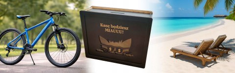 Skarbonka Wykreślana Czarna, Dla Dziecka, Prezent, Zmontowana - WIELORAZOWA