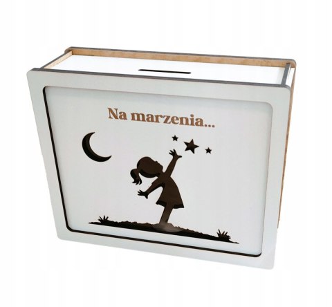Skarbonka Wykreślana Dla Dziewczynki, Cel Oszczędzanie Na Marzenie, Prezent